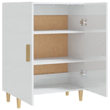 Buffet Blanc brillant 70x34x90 cm Bois d'ingénierie