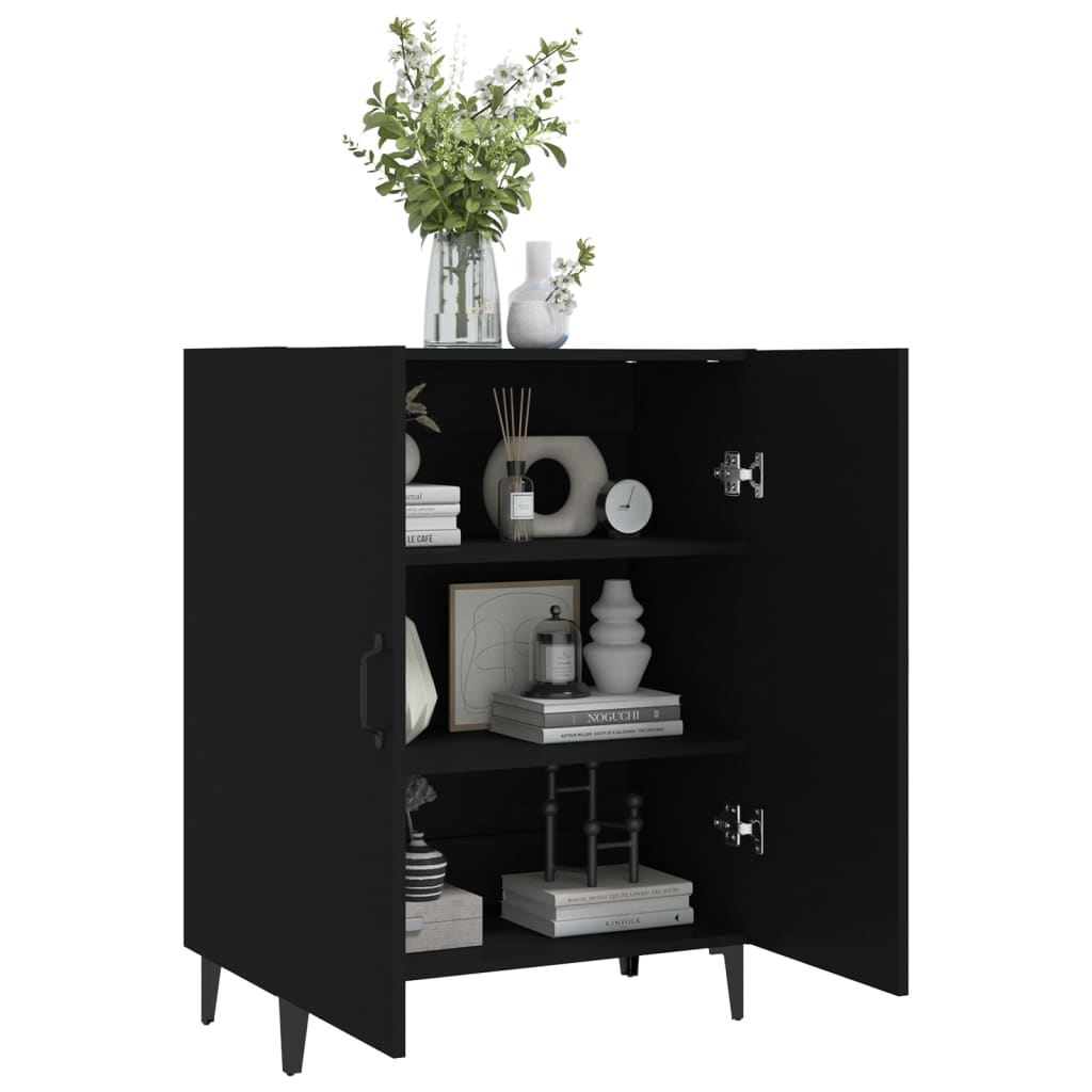 Buffet Noir 70x34x90 cm Bois d'ingénierie