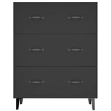 Schwarzes Sideboard 69,5 x 34 x 90 cm, Holzwerkstoff