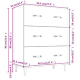 Schwarzes Sideboard 69,5 x 34 x 90 cm, Holzwerkstoff