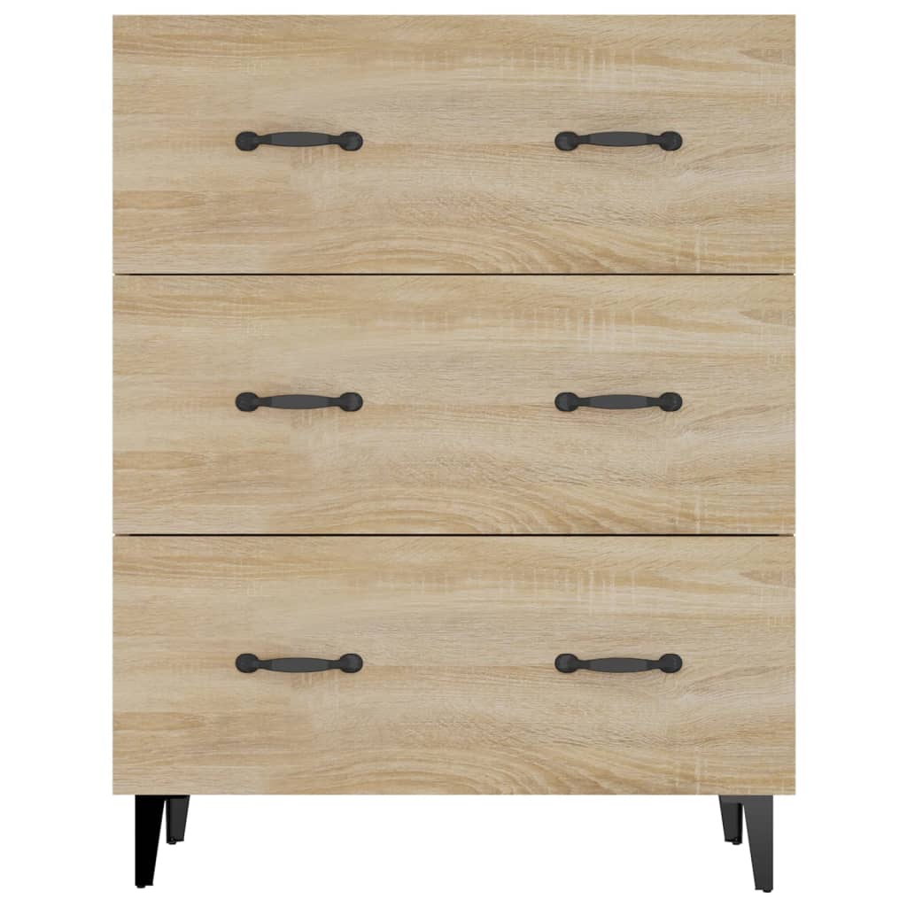 Buffet chêne sonoma 69,5x34x90 cm bois d'ingénierie