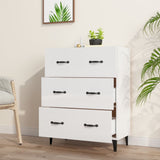 Sideboard Glossy white 69.5x34x90 cm Engineered wood