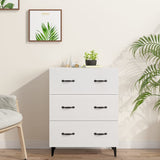 Sideboard Glossy white 69.5x34x90 cm Engineered wood