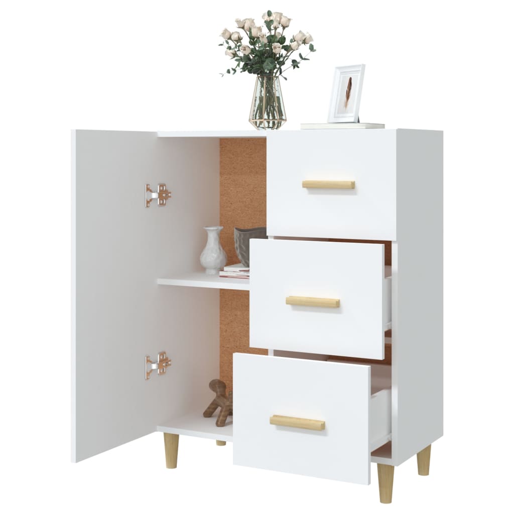 Buffet blanc 69,5x34x90 cm bois d'ingénierie