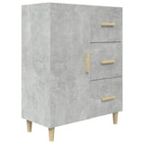 Buffet gris béton 69,5x34x90 cm bois d'ingénierie