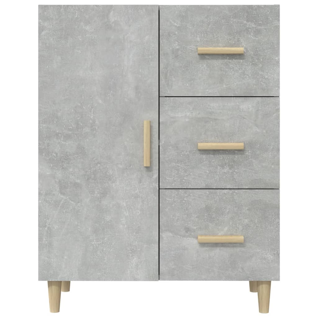 Buffet gris béton 69,5x34x90 cm bois d'ingénierie