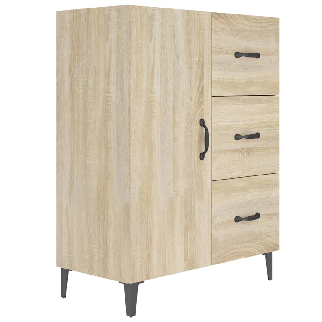 Sideboard aus Sonoma-Eiche, 69,5 x 34 x 90 cm, Holzwerkstoff