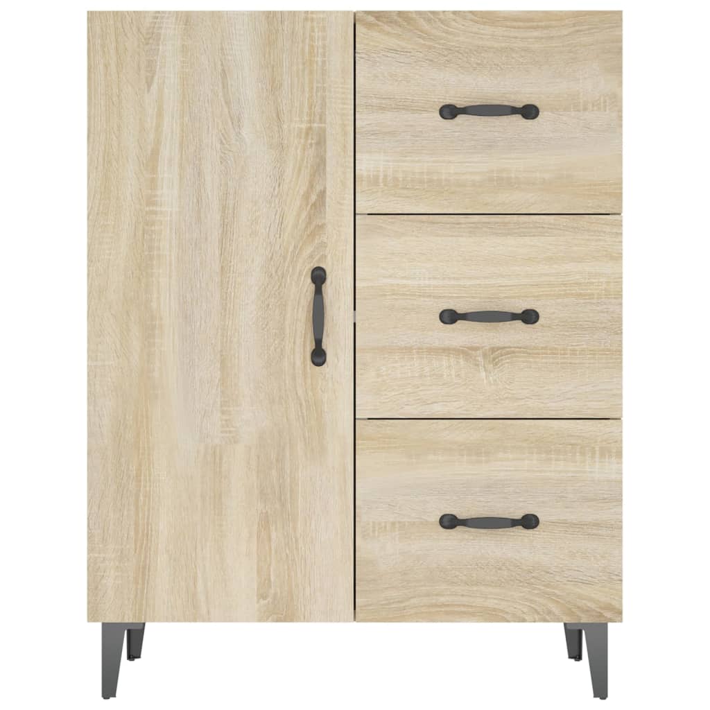 Sideboard aus Sonoma-Eiche, 69,5 x 34 x 90 cm, Holzwerkstoff