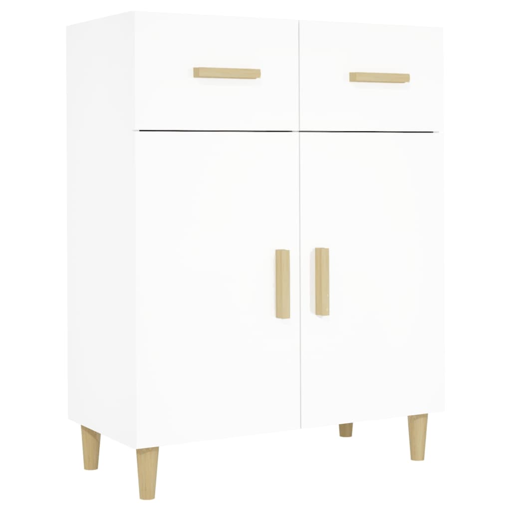 Buffet blanc 69,5x34x89 cm bois d’ingénierie