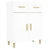 Buffet blanc 69,5x34x89 cm bois d’ingénierie