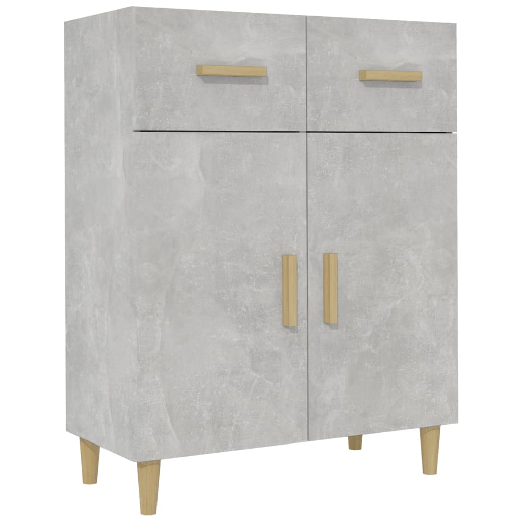 Betongraues Sideboard 69,5 x 34 x 89 cm, Holzwerkstoff