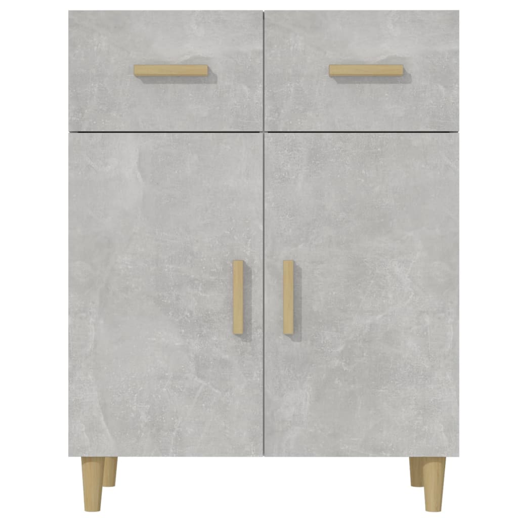 Betongraues Sideboard 69,5 x 34 x 89 cm, Holzwerkstoff