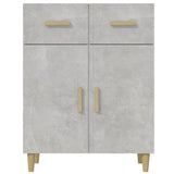 Betongraues Sideboard 69,5 x 34 x 89 cm, Holzwerkstoff