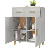 Betongraues Sideboard 69,5 x 34 x 89 cm, Holzwerkstoff