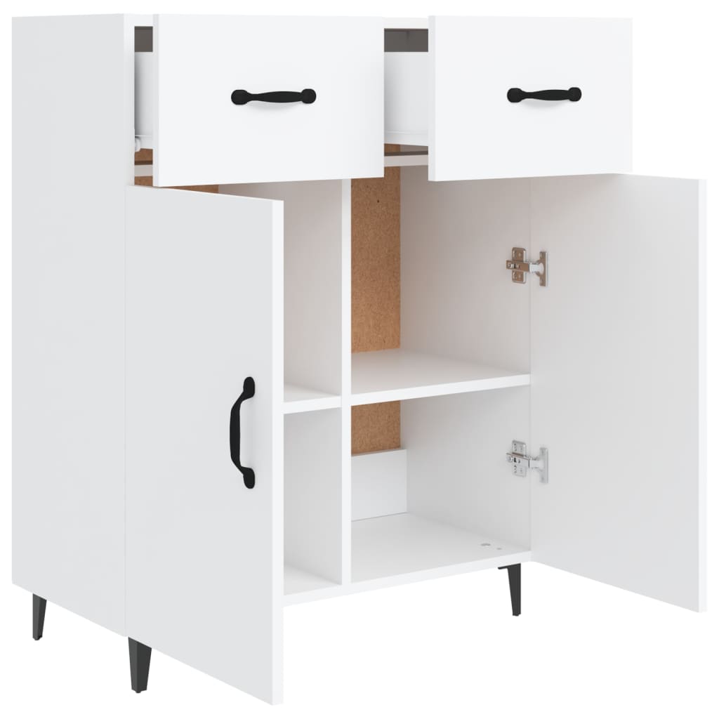 Buffet blanc 69,5x34x90 cm bois d'ingénierie