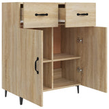 Buffet chêne sonoma 69,5x34x90 cm bois d'ingénierie