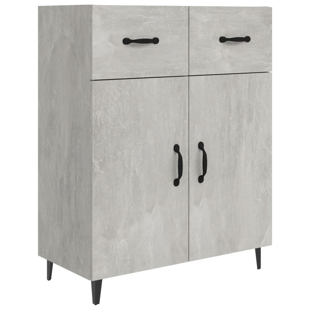 Concrete gray sideboard 69.5x34x90 cm engineered wood