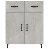 Concrete gray sideboard 69.5x34x90 cm engineered wood