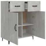 Concrete gray sideboard 69.5x34x90 cm engineered wood