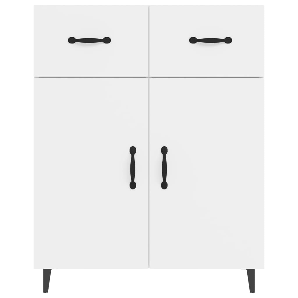 Sideboard Glossy white 69.5x34x90 cm Engineered wood