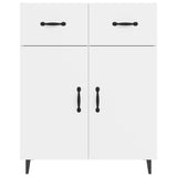 Sideboard Glossy white 69.5x34x90 cm Engineered wood