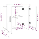 Buffet blanc 90x34x80 cm bois d'ingénierie