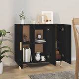 Schwarzes Sideboard 90x34x80 cm aus Holzwerkstoff