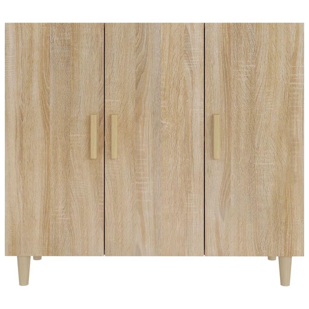 Buffet chêne sonoma 90x34x80 cm bois d'ingénierie