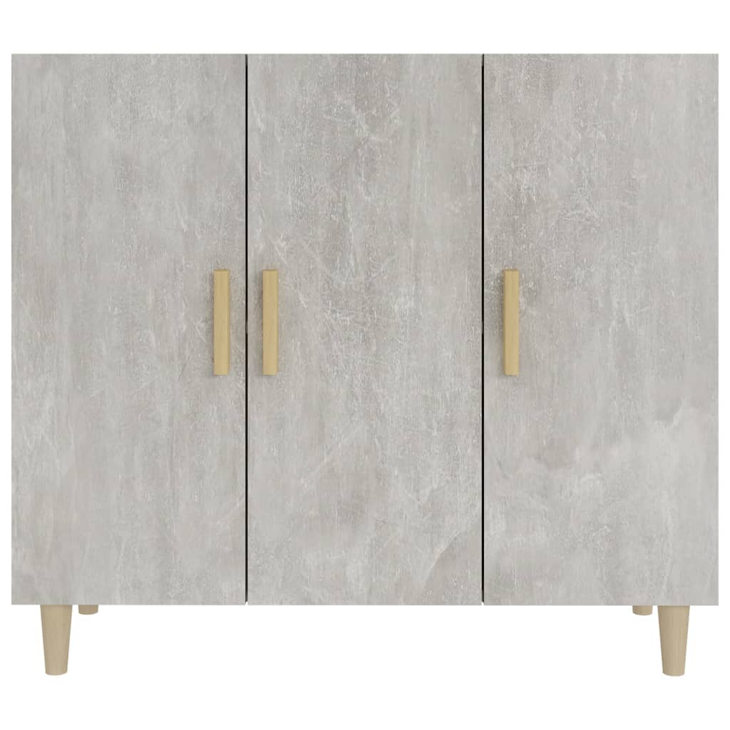 Buffet gris béton 90x34x80 cm bois d'ingénierie