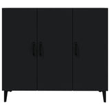 Schwarzes Sideboard 90x34x80 cm aus Holzwerkstoff