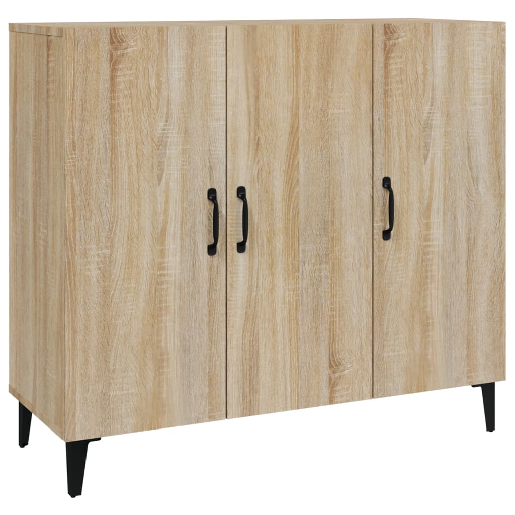 Buffet chêne sonoma 90x34x80 cm bois d'ingénierie