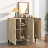 Buffet chêne sonoma 90x34x80 cm bois d'ingénierie