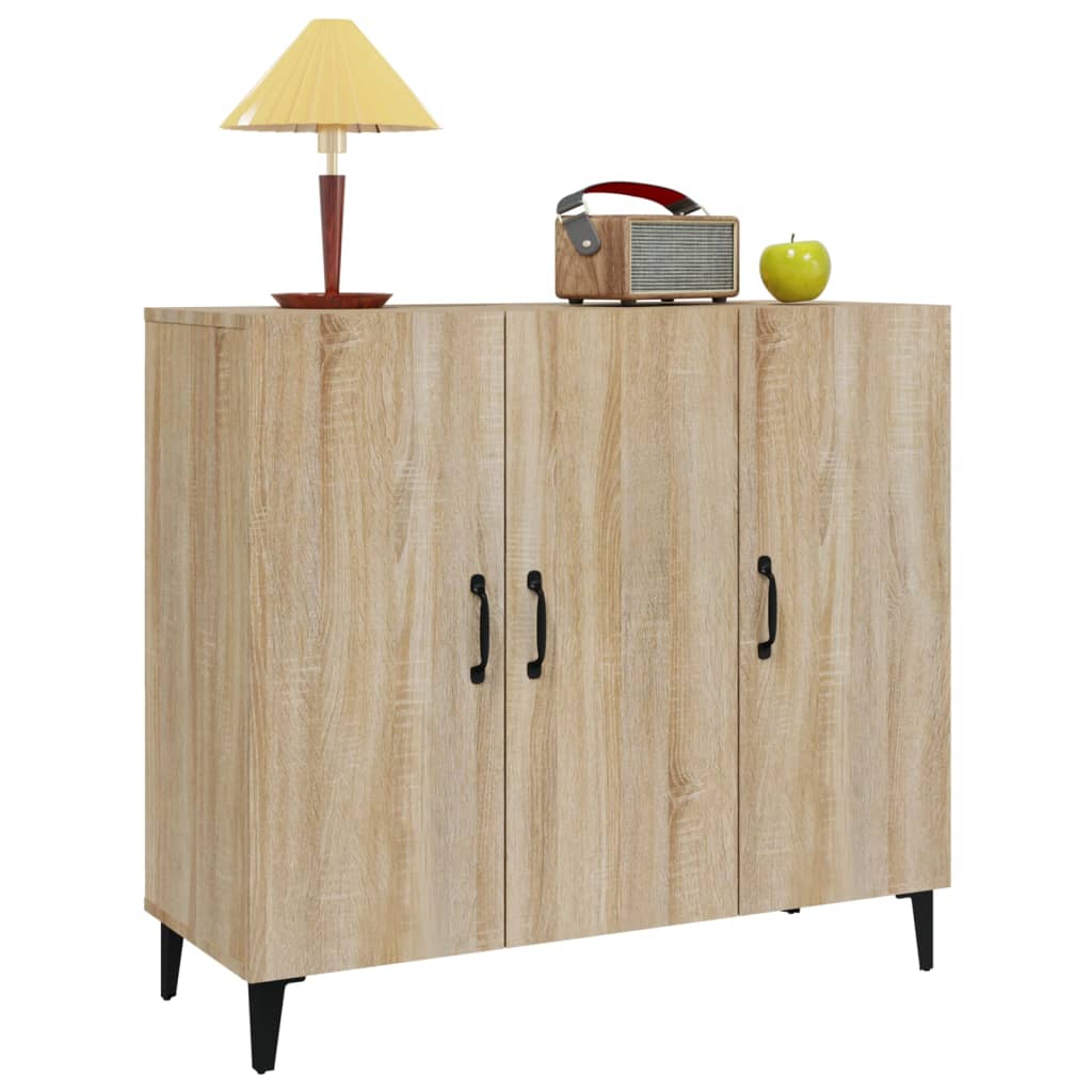 Buffet chêne sonoma 90x34x80 cm bois d'ingénierie