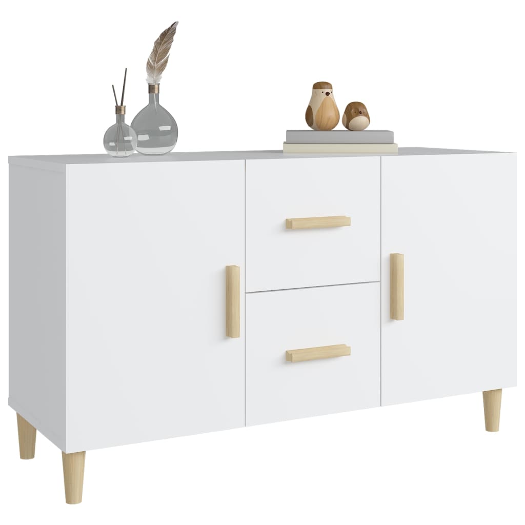 Buffet blanc 100x36x60 cm bois d'ingénierie