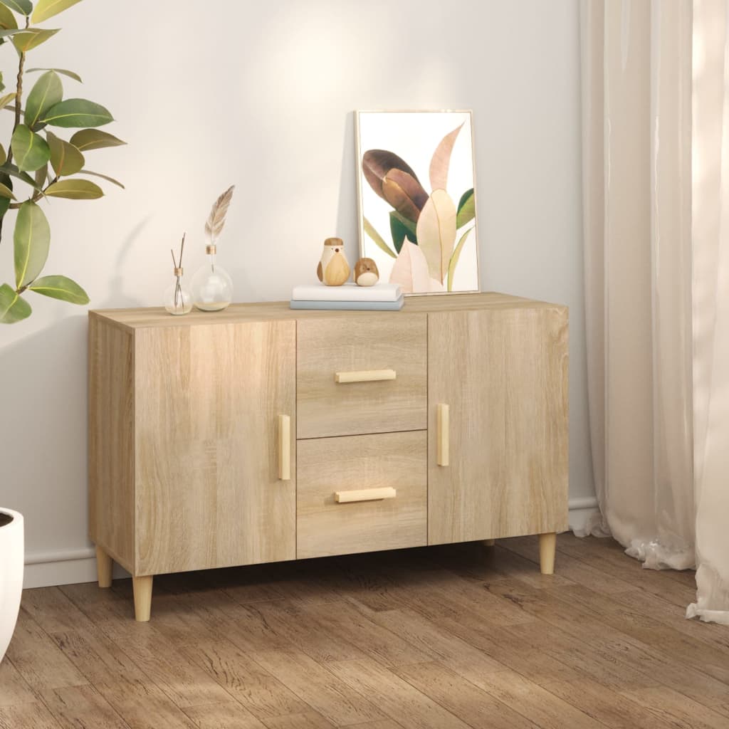 Buffet chêne sonoma 100x36x60 cm bois d'ingénierie