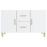 Buffet blanc brillant 100x36x60 cm bois d'ingénierie