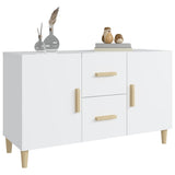 Buffet blanc brillant 100x36x60 cm bois d'ingénierie