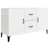 Buffet blanc brillant 100x36x60 cm bois d'ingénierie