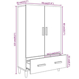 Buffet Blanc 70x31x115 cm Bois d'ingénierie