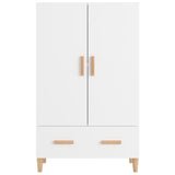 Buffet Blanc brillant 70x31x115 cm Bois d'ingénierie