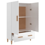 Buffet Blanc brillant 70x31x115 cm Bois d'ingénierie