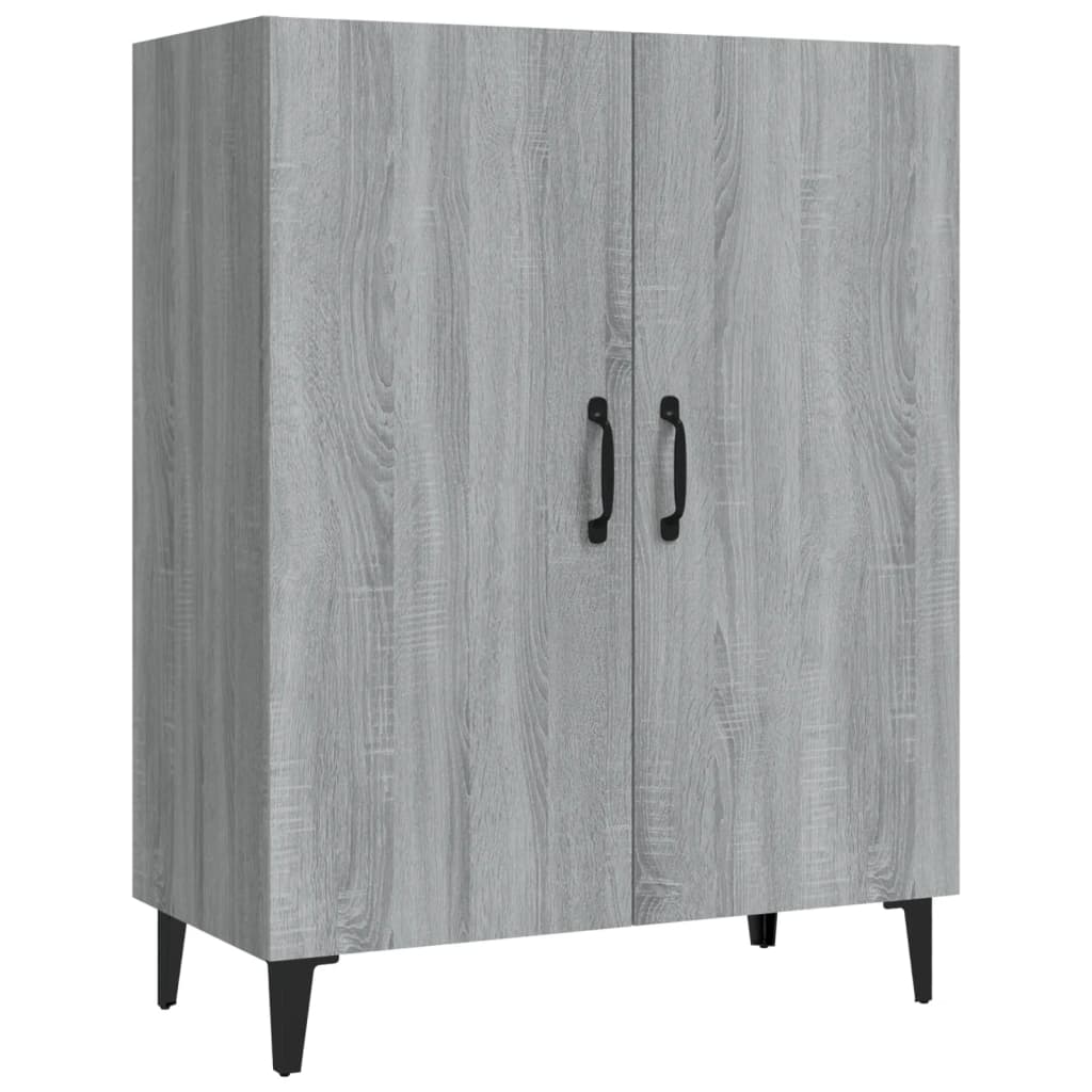 Sonoma graues Sideboard 70x34x90 cm Holzwerkstoff