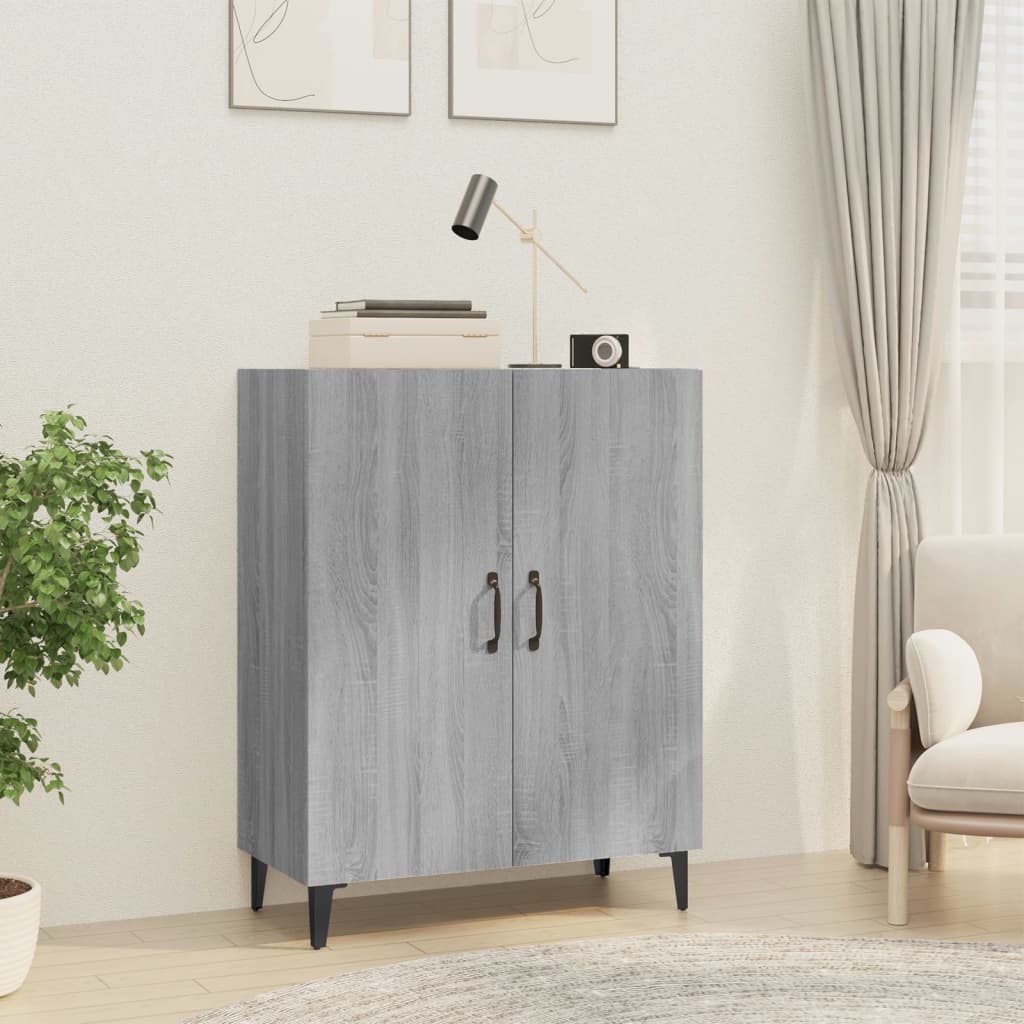 Sonoma gray sideboard 70x34x90 cm Engineered wood