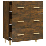 Buffet Chêne fumé 70x34x90 cm Bois d'ingénierie