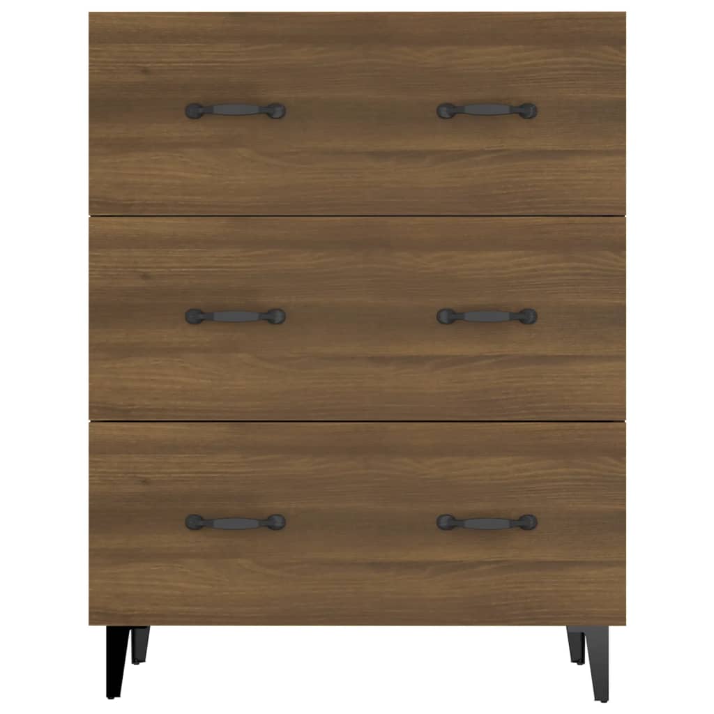 Brown oak sideboard 69.5x34x90 cm engineered wood