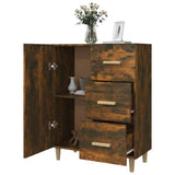 Smoked oak sideboard 69.5x34x90 cm engineered wood