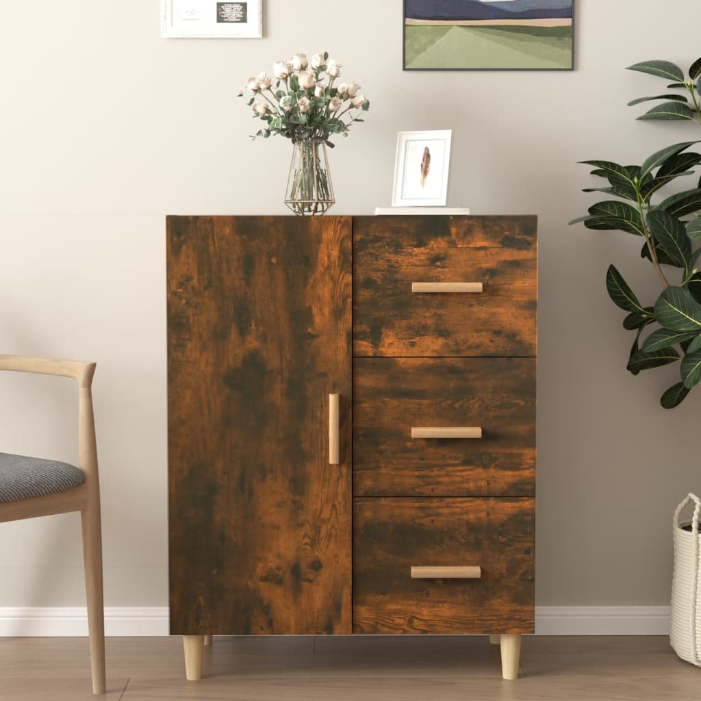 Smoked oak sideboard 69.5x34x90 cm engineered wood