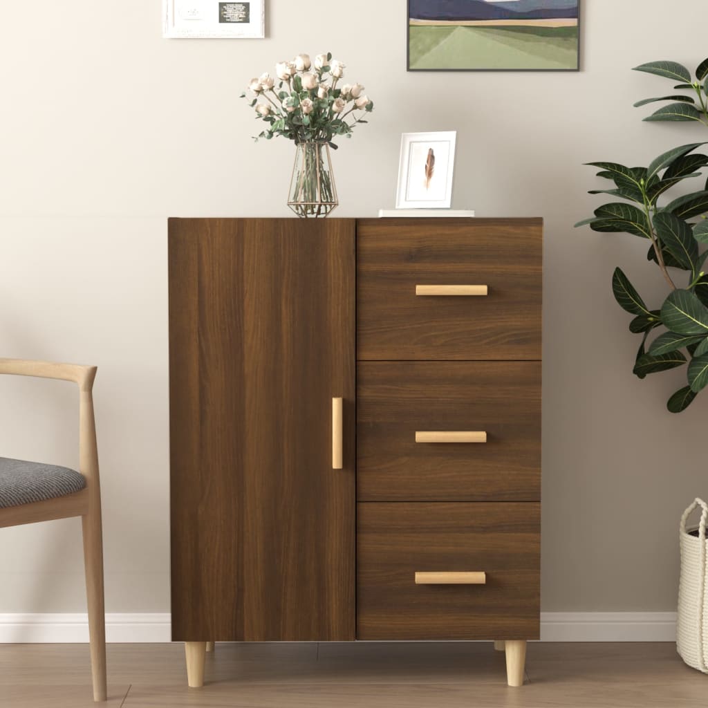 Brown oak sideboard 69.5x34x90 cm engineered wood