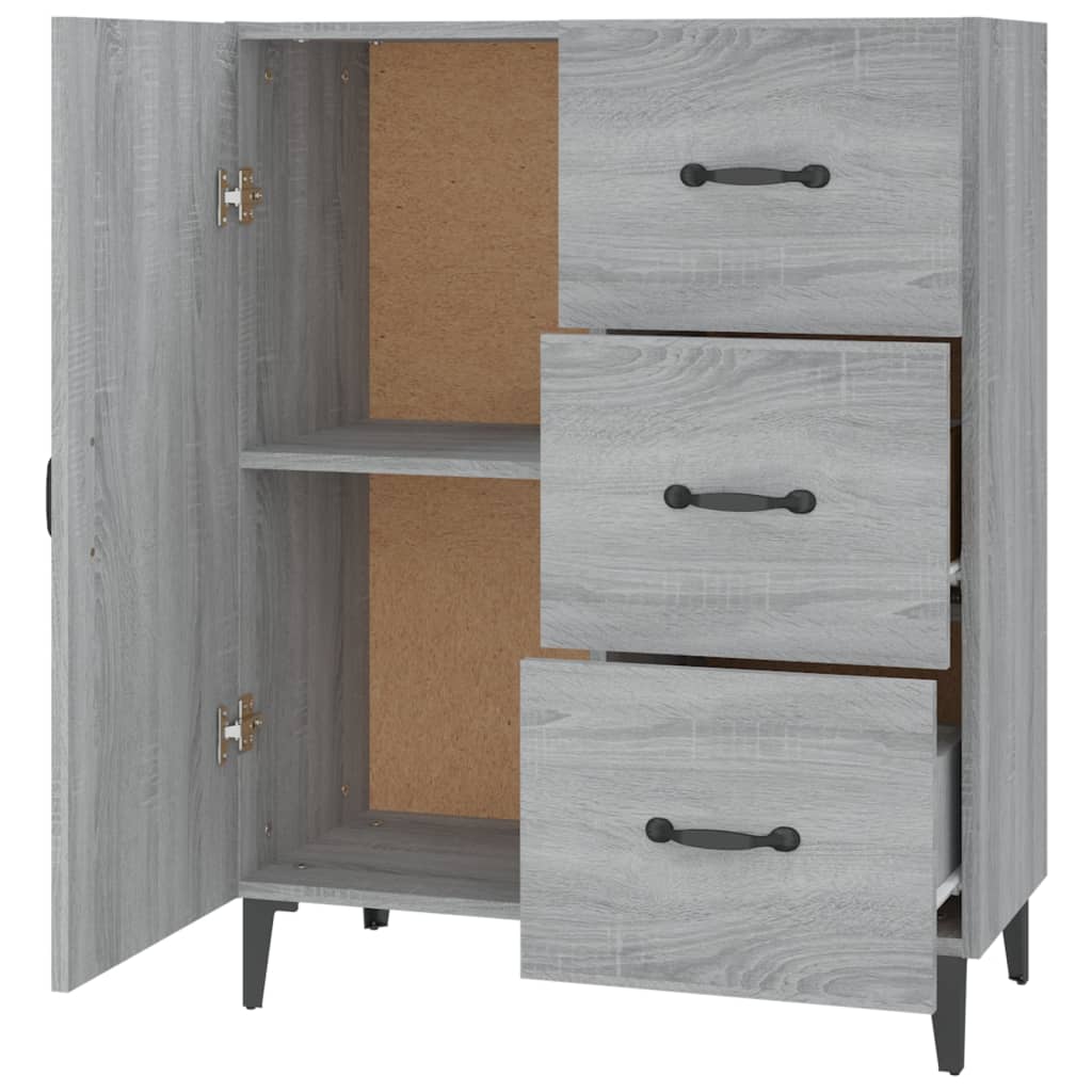 Buffet sonoma gris 69,5x34x90 cm bois d'ingénierie