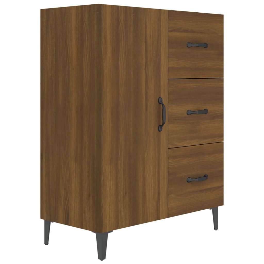 Brown oak sideboard 69.5x34x90 cm engineered wood